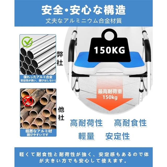 新登場 折りたたみシャワーチェアお風呂椅子 介護用軽量 丈夫